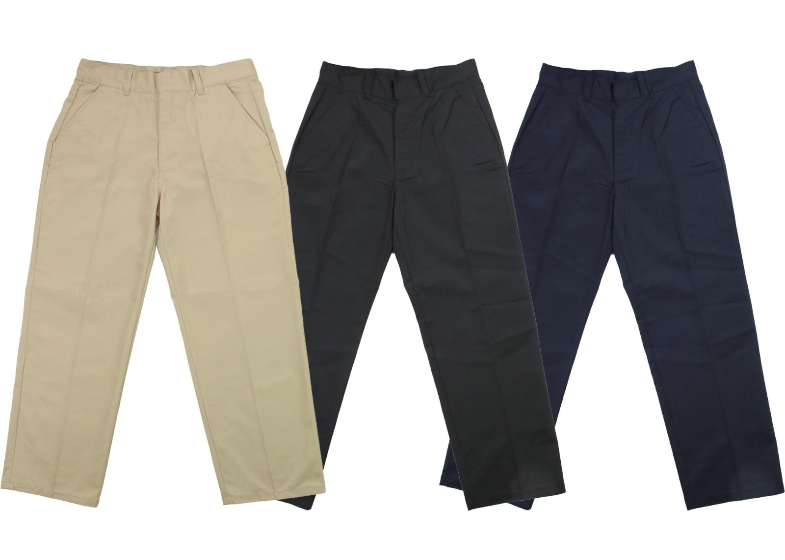 BIG TALL Spandex Super Stretch Chinos Khakis Work Pants Waist Size 40″ to 50″