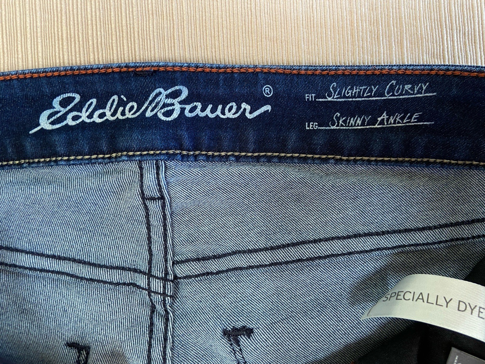 Eddie Bauer Mid Rise Slightly Curvy Skinny Ankle Stretch Jeans Dark Wash Size 2