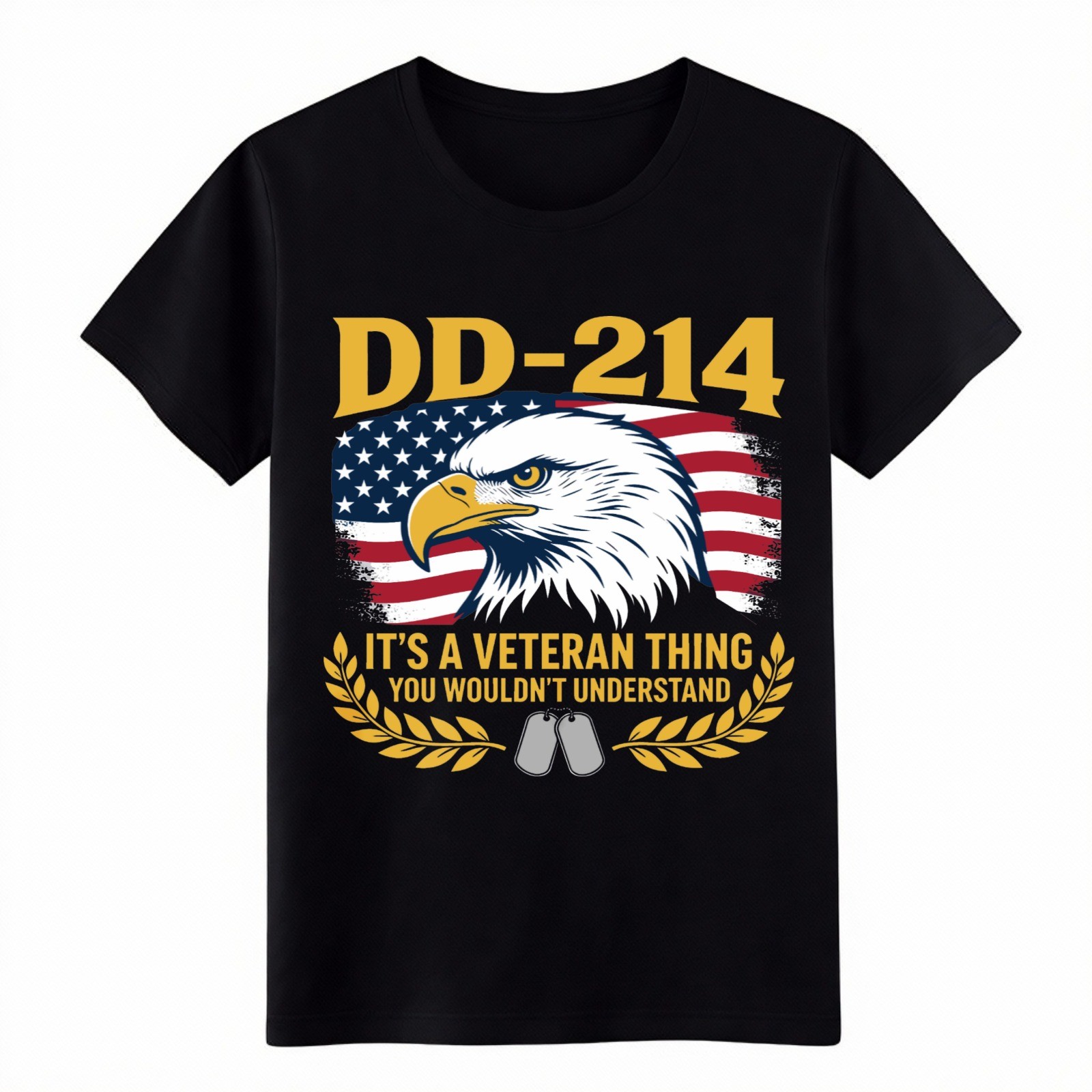 Unisex DD-214 It’s A Veteran Thing You Wouldn’t Understand Eagle Flag T-Shirt