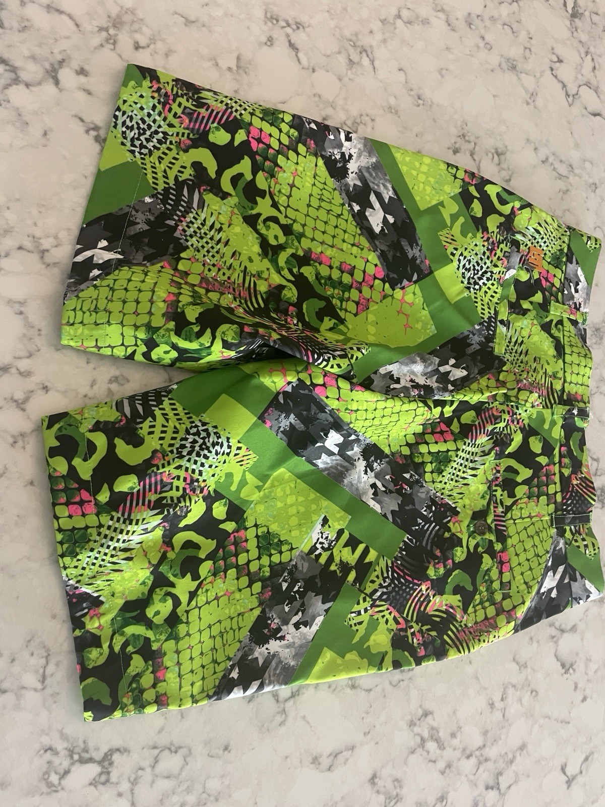 Loudmouth Shorts Mens 32 Golf Performance Preppy Green