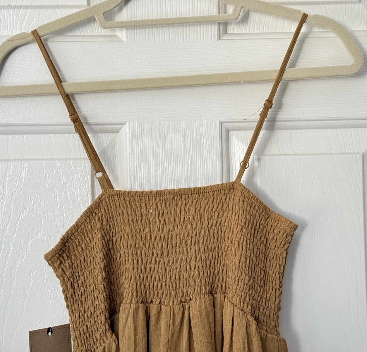 eden & olivia women’s size S brown spaghetti staps sleeveless maxi dress