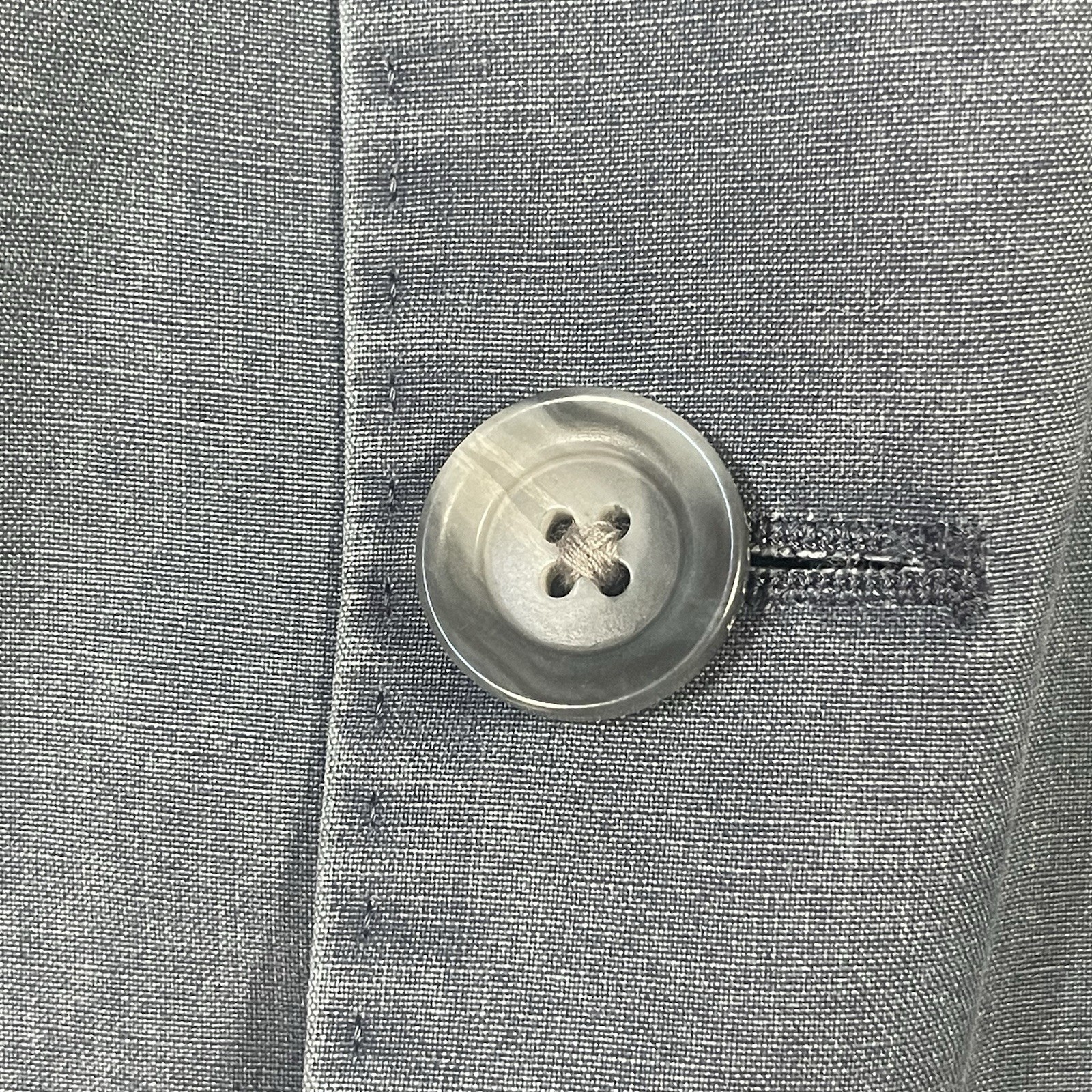 Kroon Unstructured Blazer Jacket Size 45L Blue Cotton Blend Double Vent Dinner