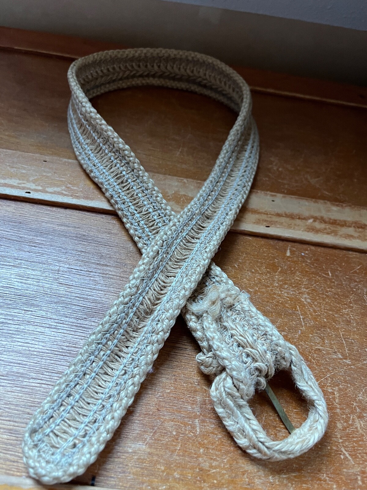 Woven Twine Belt w Covered Buckle – 30.5 inches long not including buckle x 1 an