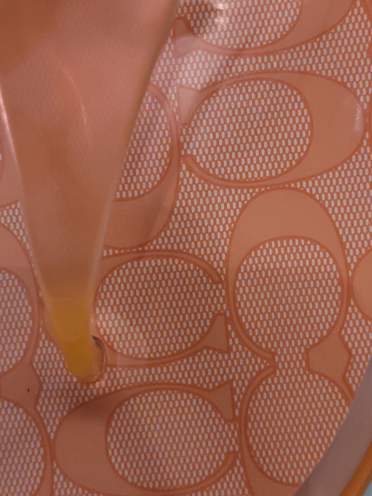 COACH Natalee Jelly Sandals SZ. 9B Orange Tangerine Logo Thong Sandals C3067 Ne