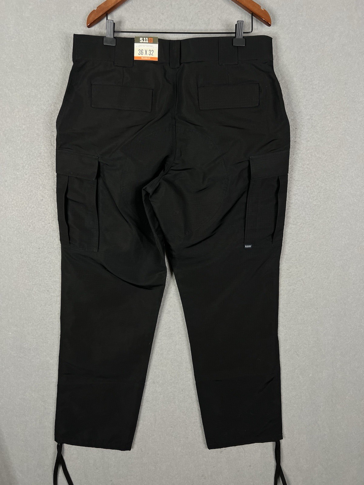 5.11 Tactical Men’s Pants Ripstop TDU Relaxed Fit 36×32 Black 74003