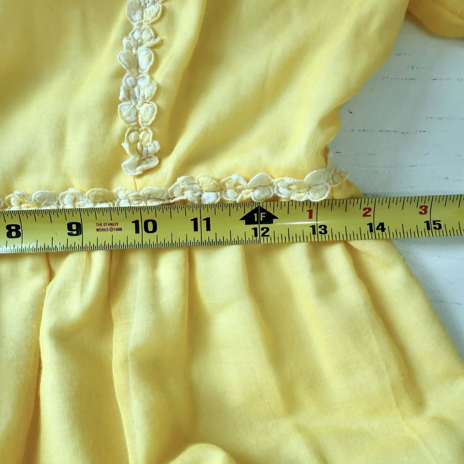 Vintage 1960s Liberty House Yellow Maxi Dress 6 Hippie Embroidered Festival #167