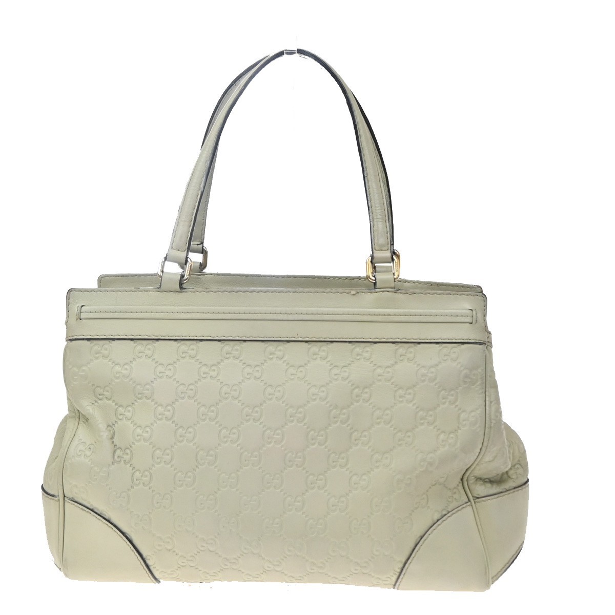 GUCCI GG Pattern Guccissima​ Mayfair Shoulder Bag Leather White Italy 62KD551