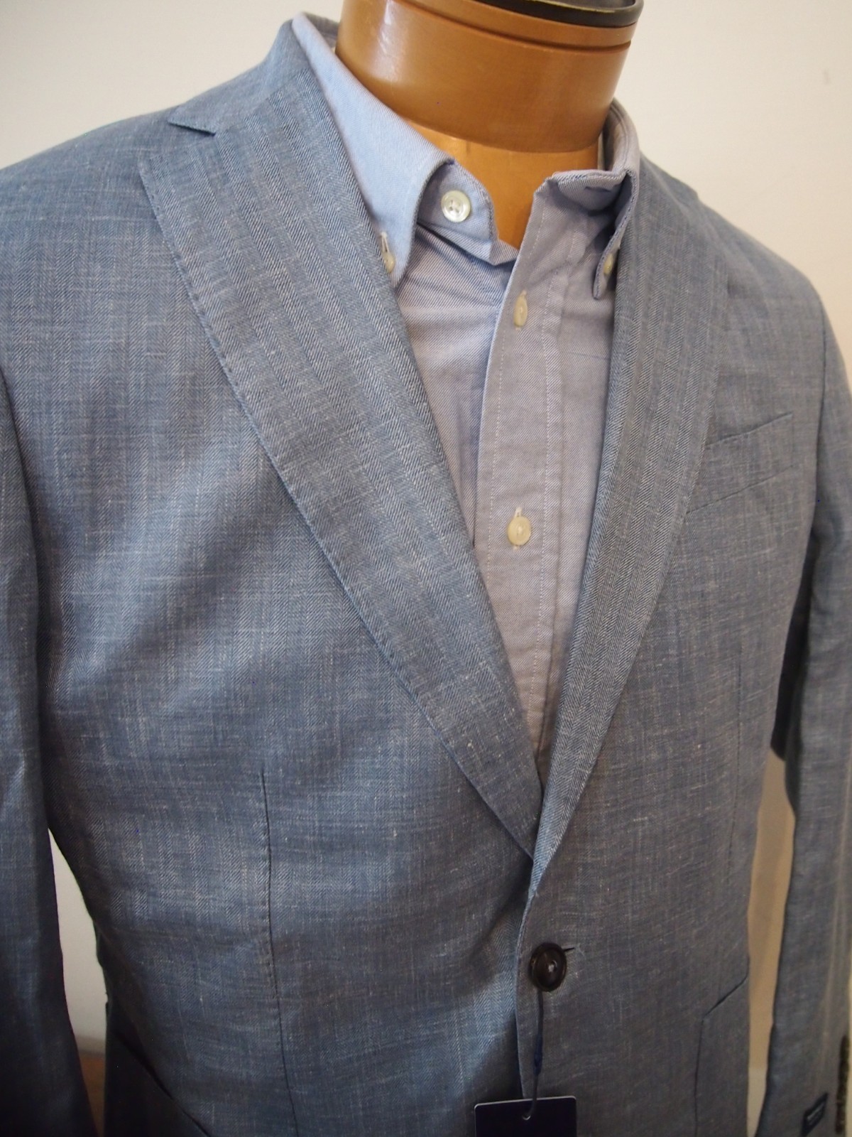 Peter Millar Wool Silk Linen 2 Button Gavin Herringbone Sport Coat NWT 40R $1295