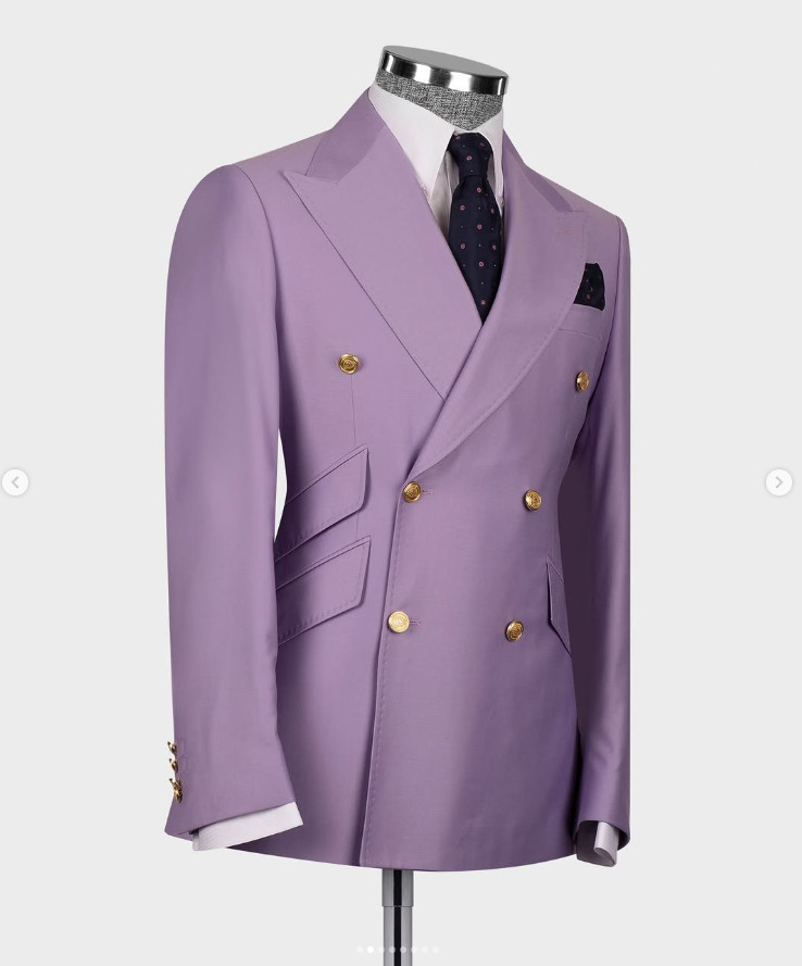 Double Breasted Men’s Suit Formal Groom Business Jacket Tuxedo Party Prom Blazer
