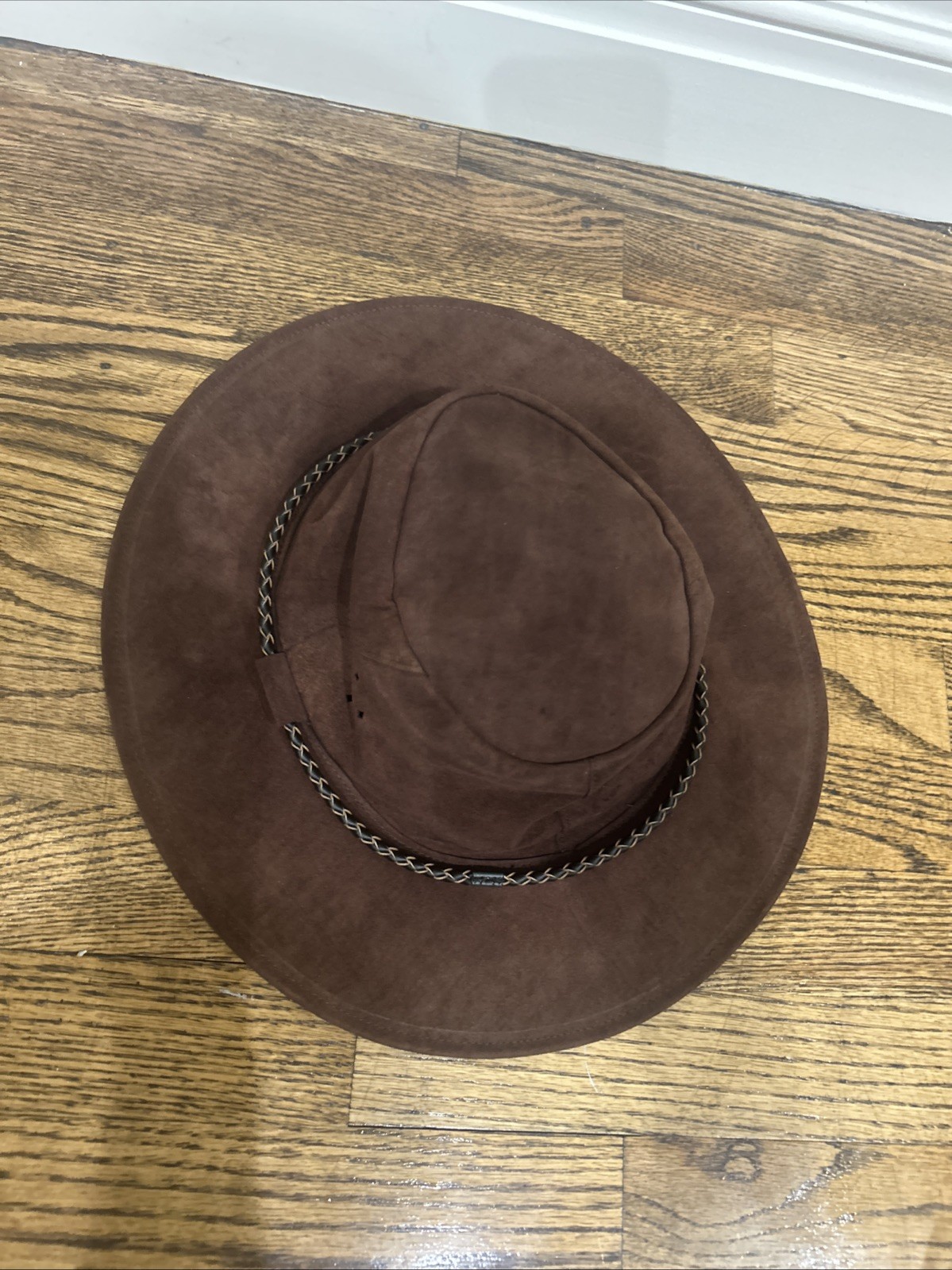 Kakadu Australian Made Genuine Kangaroo Leather Outback Hat Sz Large Brown NEW