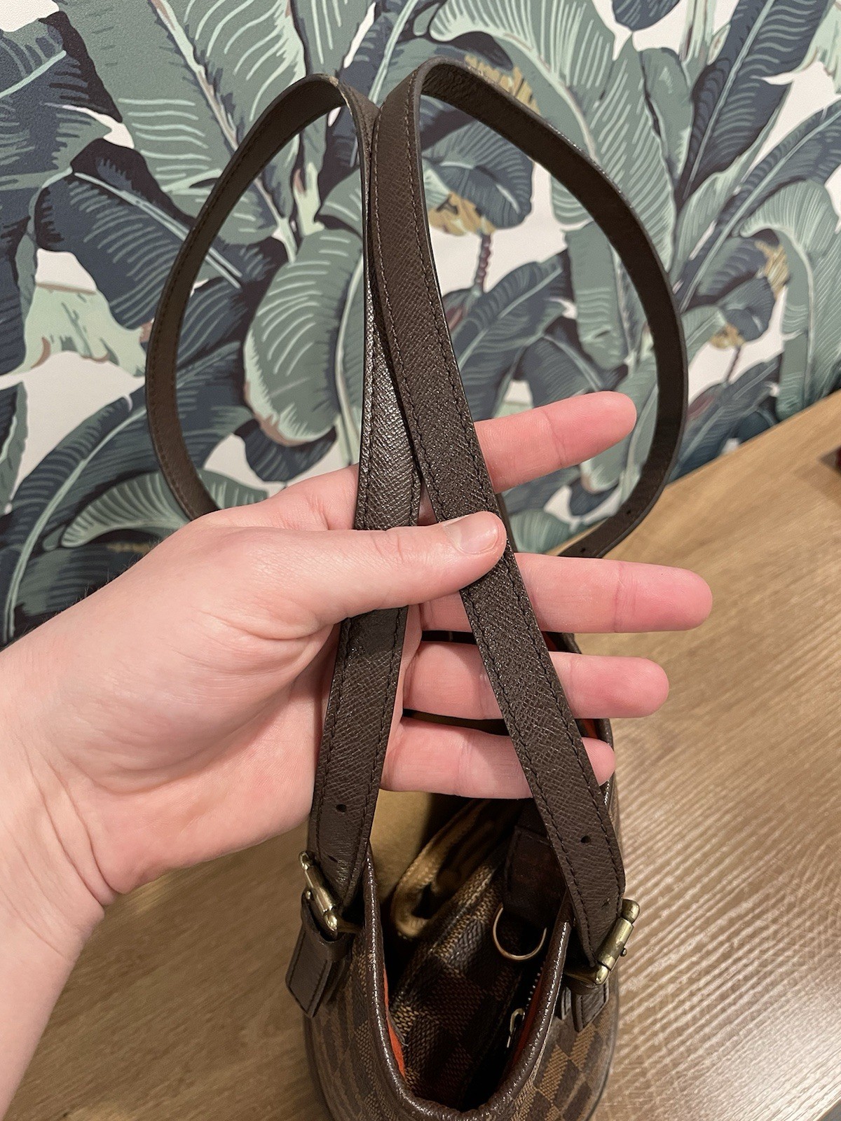 Louis Vuitton Damier Ebene Marais Bucket Bag 23
