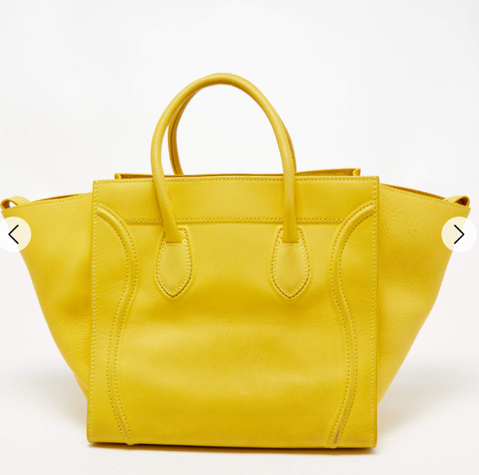 Celine Yellow Leather Medium Phantom Luggage Tote Bag $4200 With Dust Bag