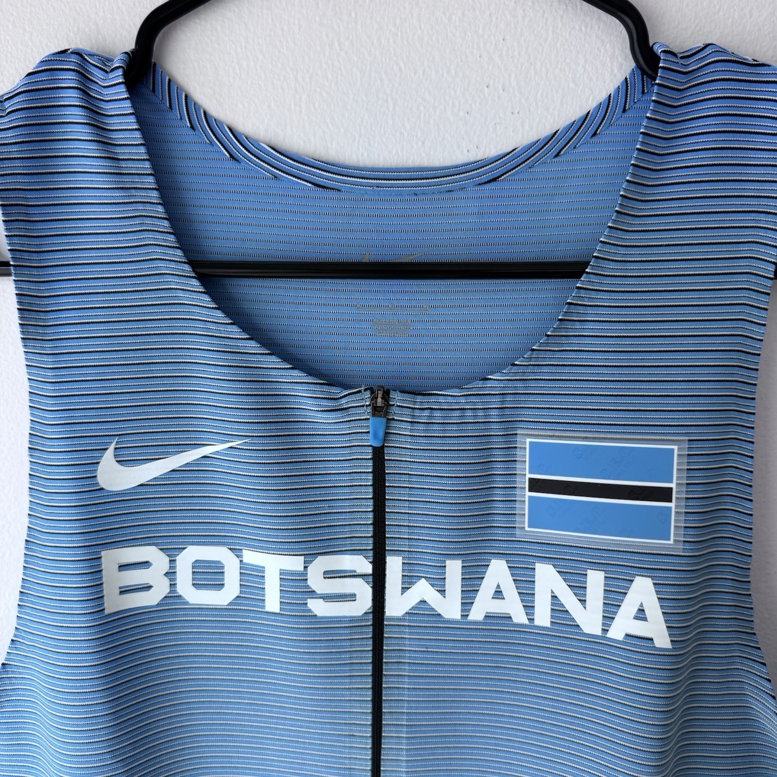 Botswana Nike Pro Elite Track & Field Light Blue Speedsuit – (CK3203-412) Sz:L