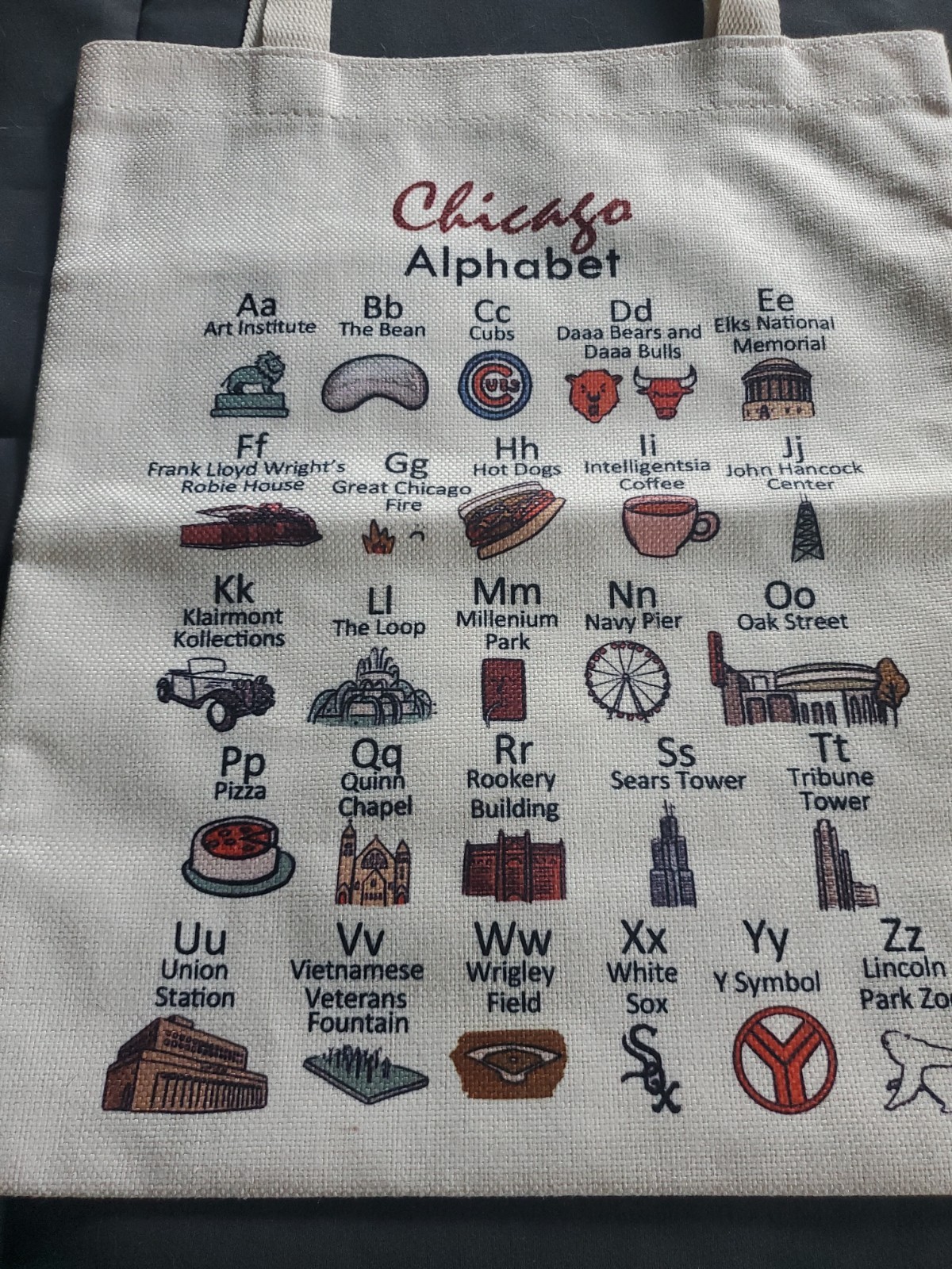 Chicago Tote Bag NEVER Used Great Condition See Pics