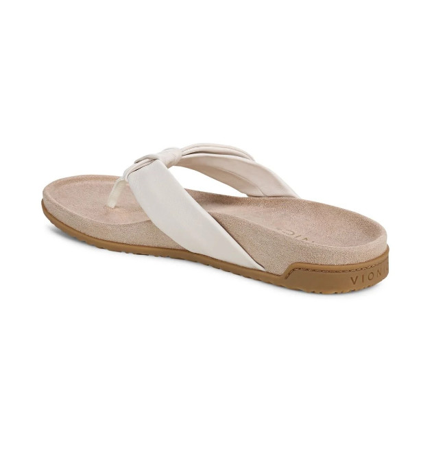 VIONIC Eva Toe Post Sandal, Sea Salt Leather