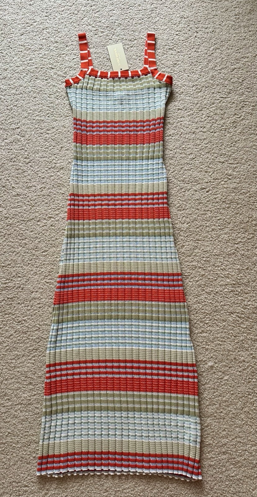 Ramy Brook Cheval Striped Square Neck Dress, Size XXS