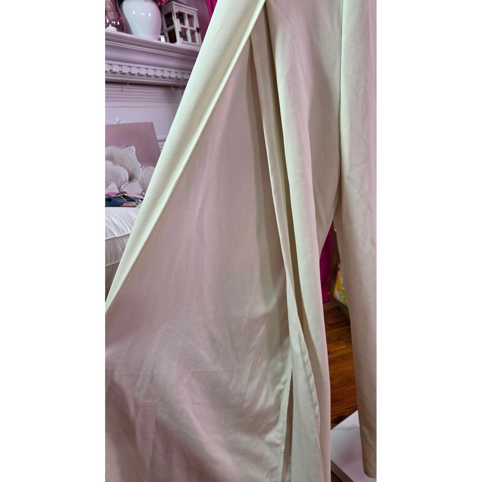 Streetwear Society Cream Wide Leg High Slit Knot Front Jumpsuit Small NWT