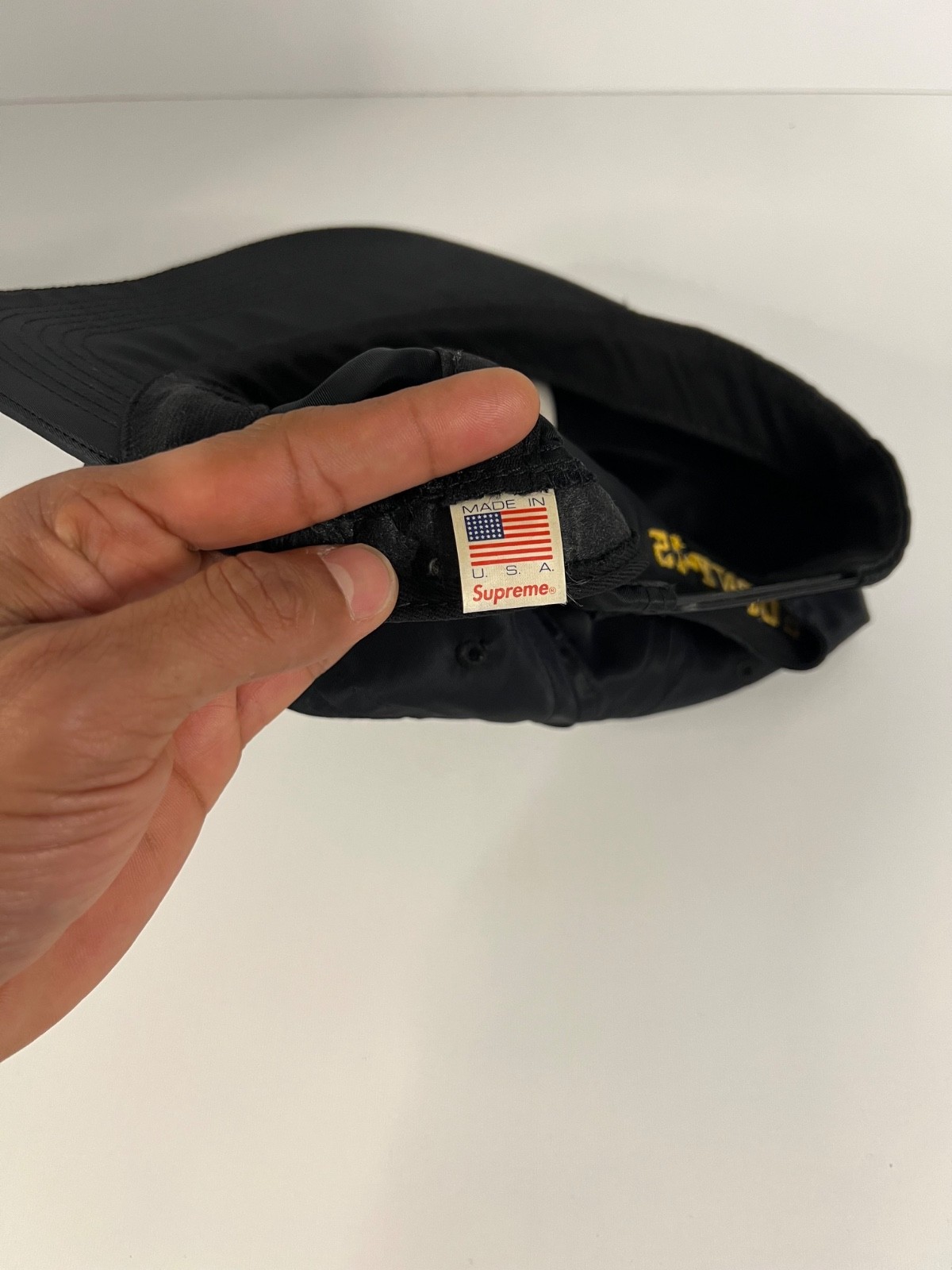 Supreme x Fugazi 5 Panel Nylon Hat Black SUPNY-15 FUGAZI HAT Adjustable Snap