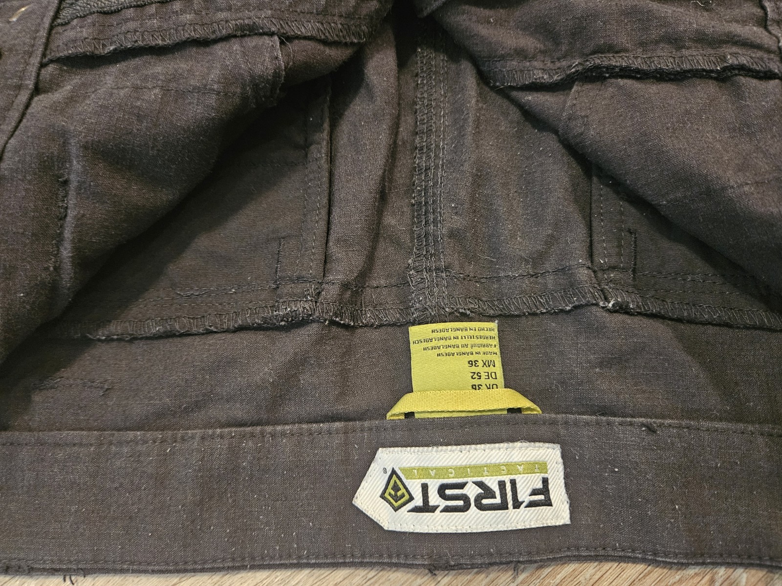 First Tactical Men’s Black Canvas Cotton Tactical Workwear Pants Straight Leg 36