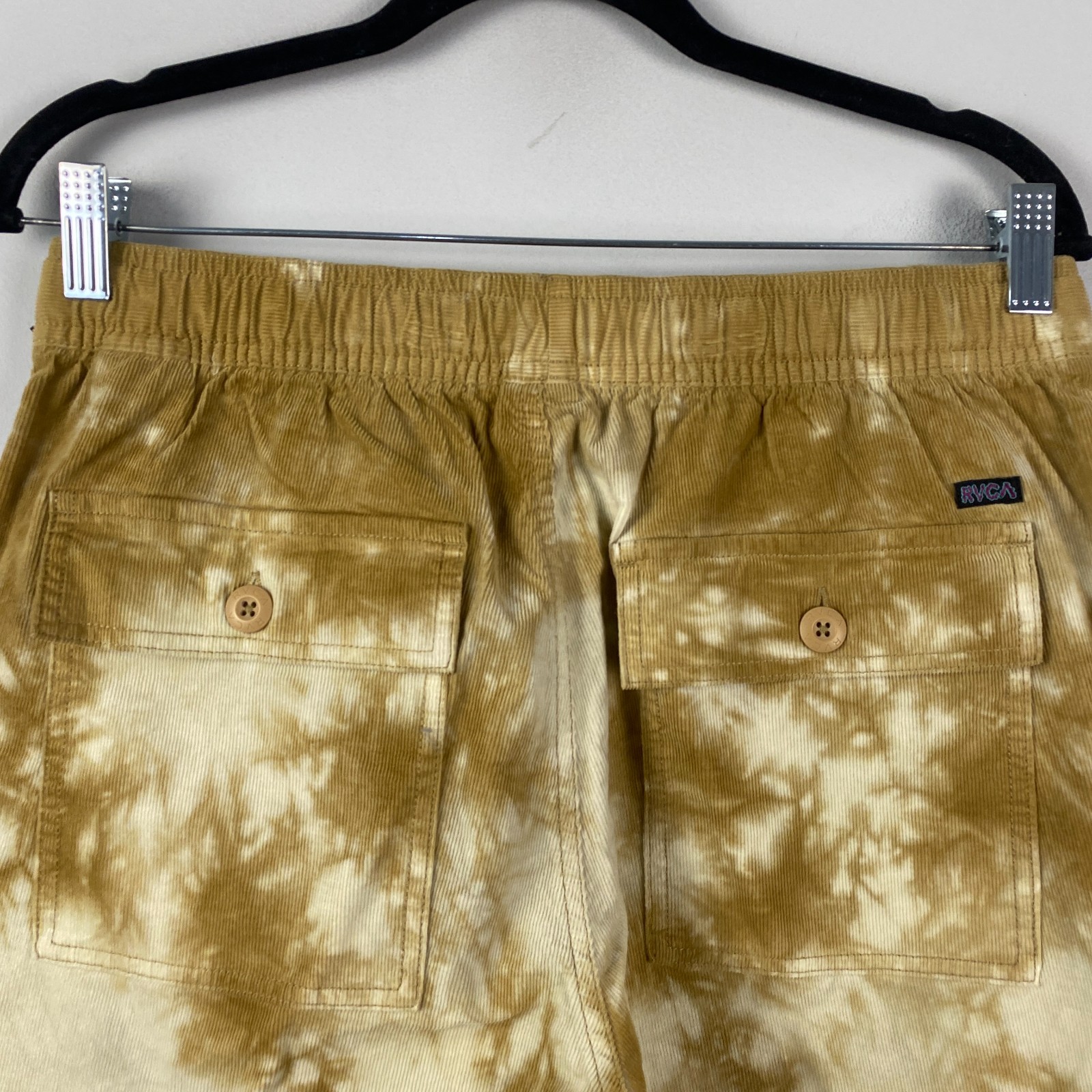 RVCA All-Time Collection Corduroy Shorts Mens Small Civic Bleached Tan Belted