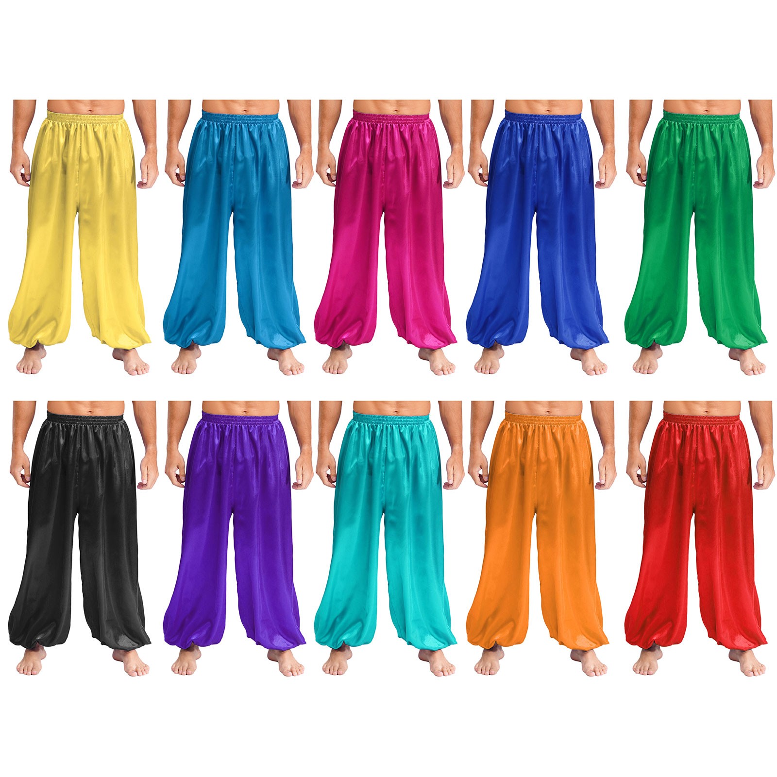Men Trousers Clothes Bloomers Fairy Tale Pants Street Casual Elastic Loose Rave