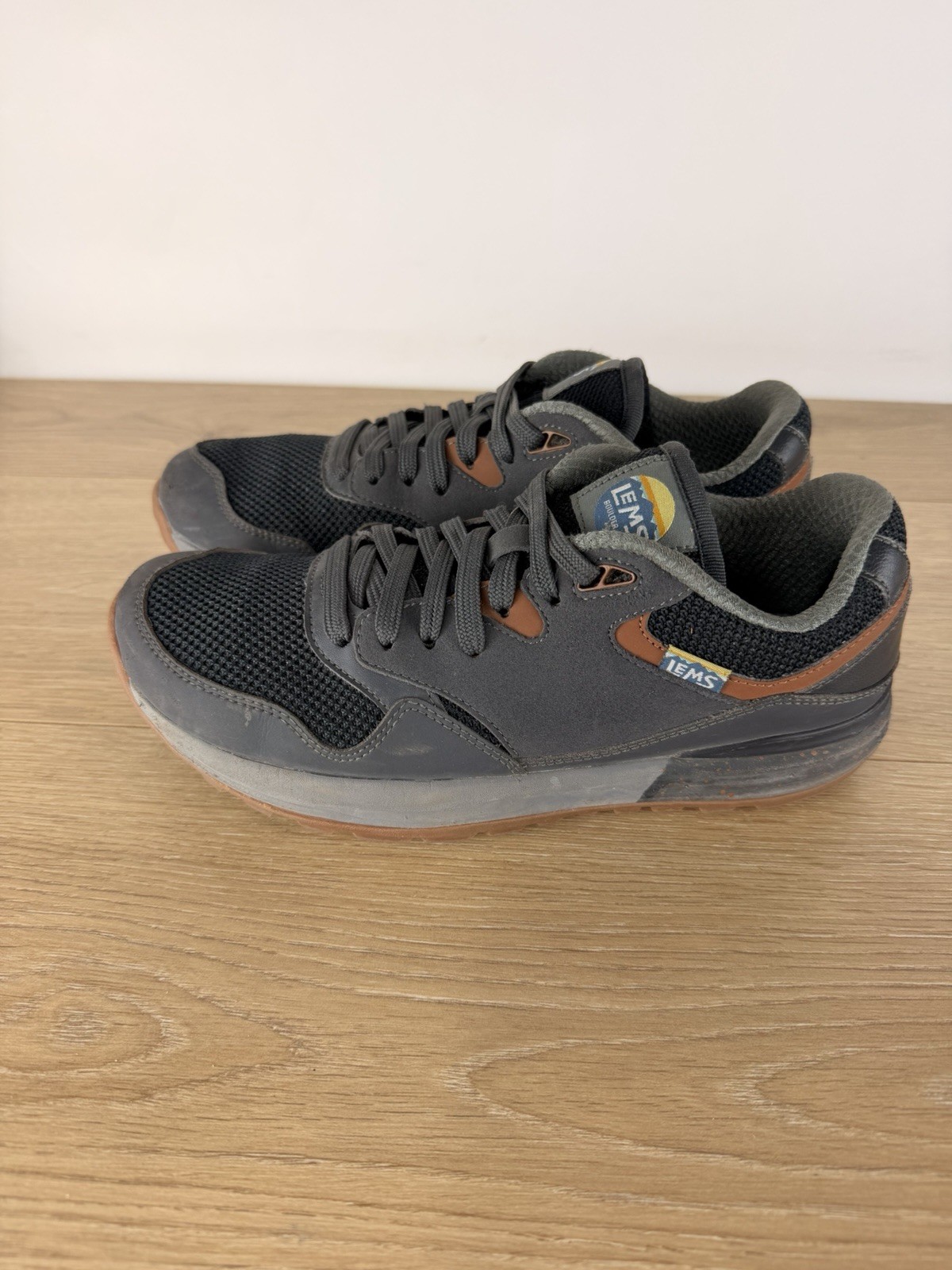 Lems Trailhead Shoes Mens 8 D Stormy Night Gray Hiking Trail Minimalist Sneakers