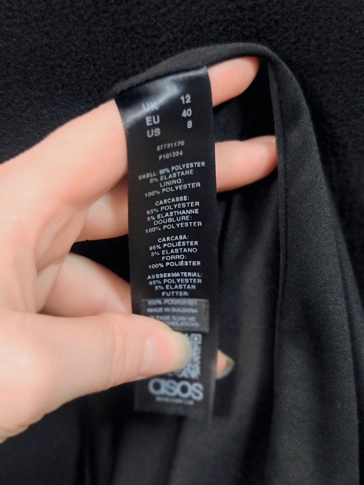 ASOS Black Midi Dress US 6 NWT Dolman Sleeve Exposed Back Zip Pencil Career