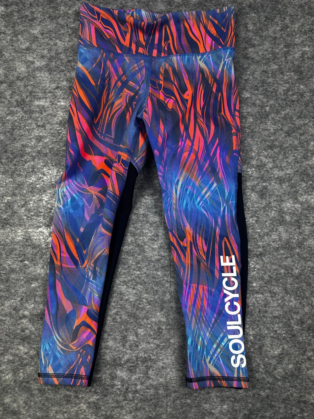 SOULCYCLE Size Medium Ladies Blue Polyester/Spandex Mix Leggings