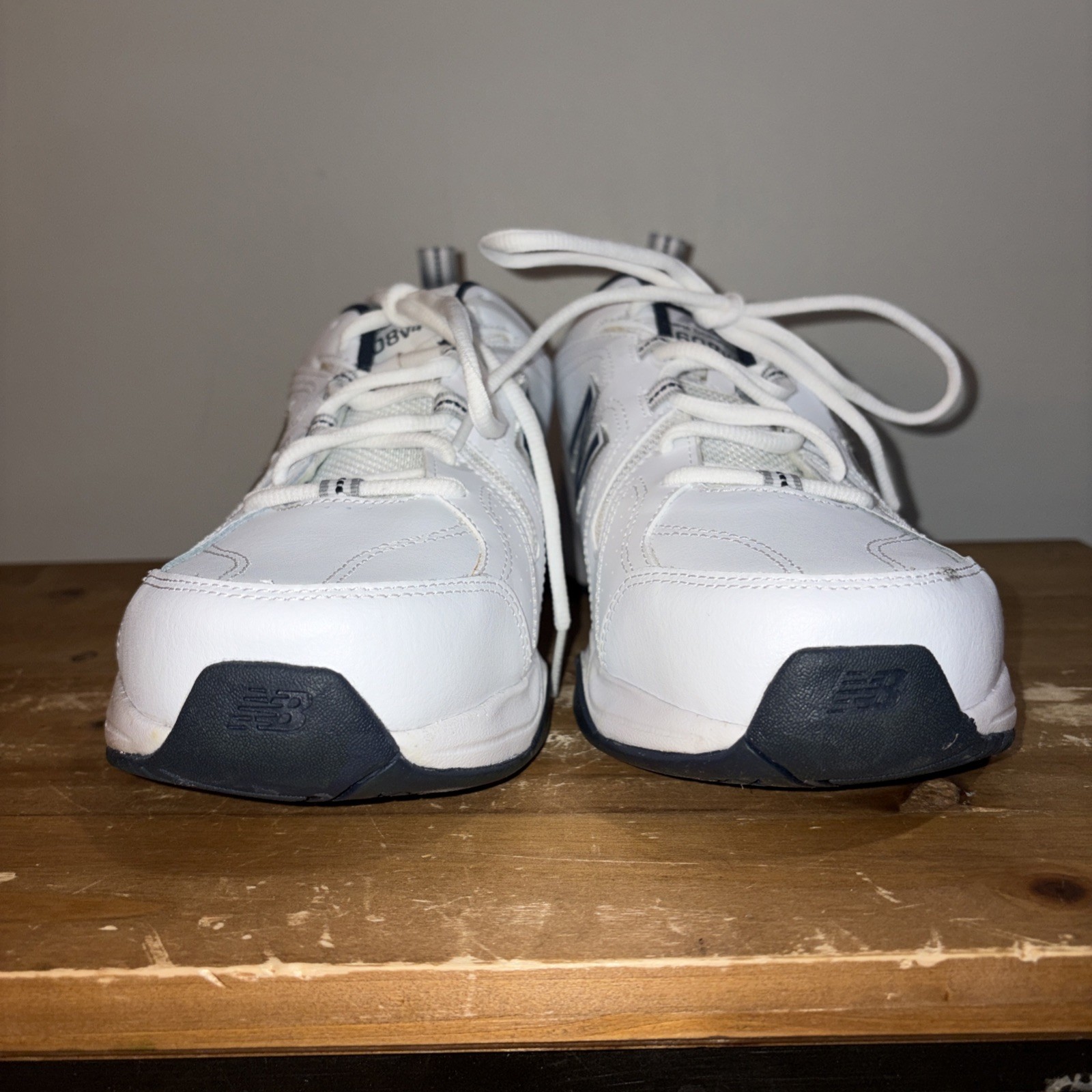 New Balance Men’s Wide 608 Shoe Size 10.5 2E White and Navy Blue