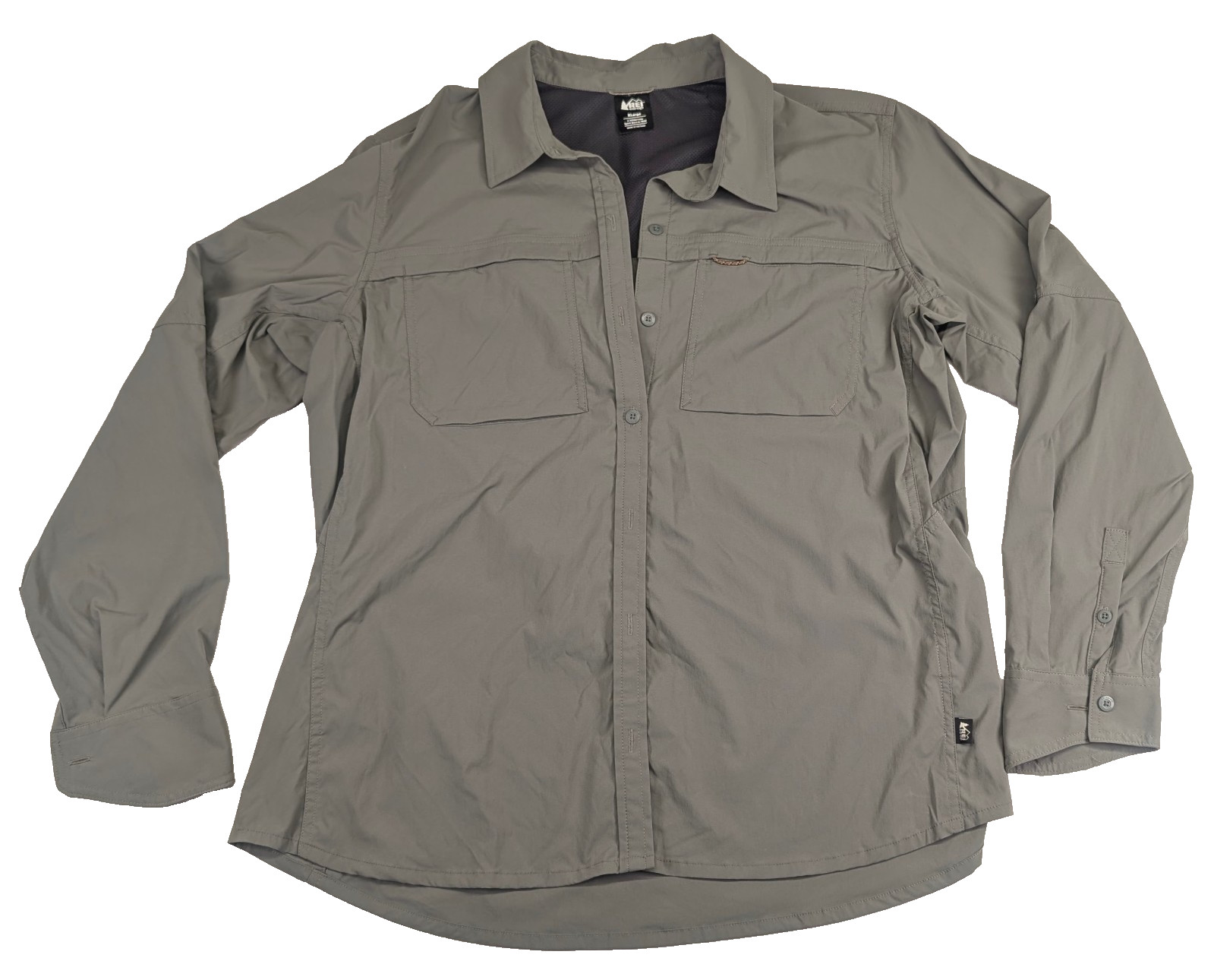 REI Co-op Sahara Women’s XL Long Sleeve Hiking Shirt Vented Gray