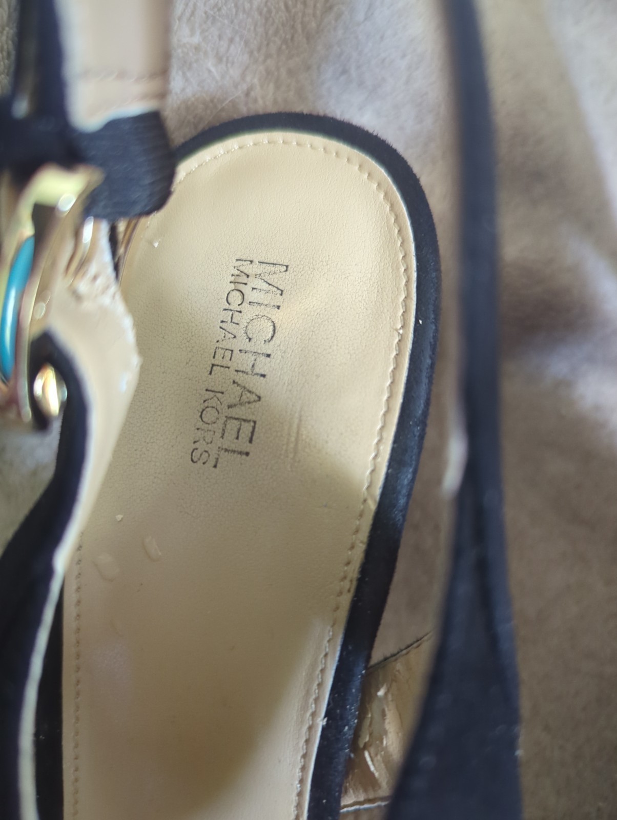 MICHAEL KORS Becky Dress Slingback crisscross admiral velvet dress heels