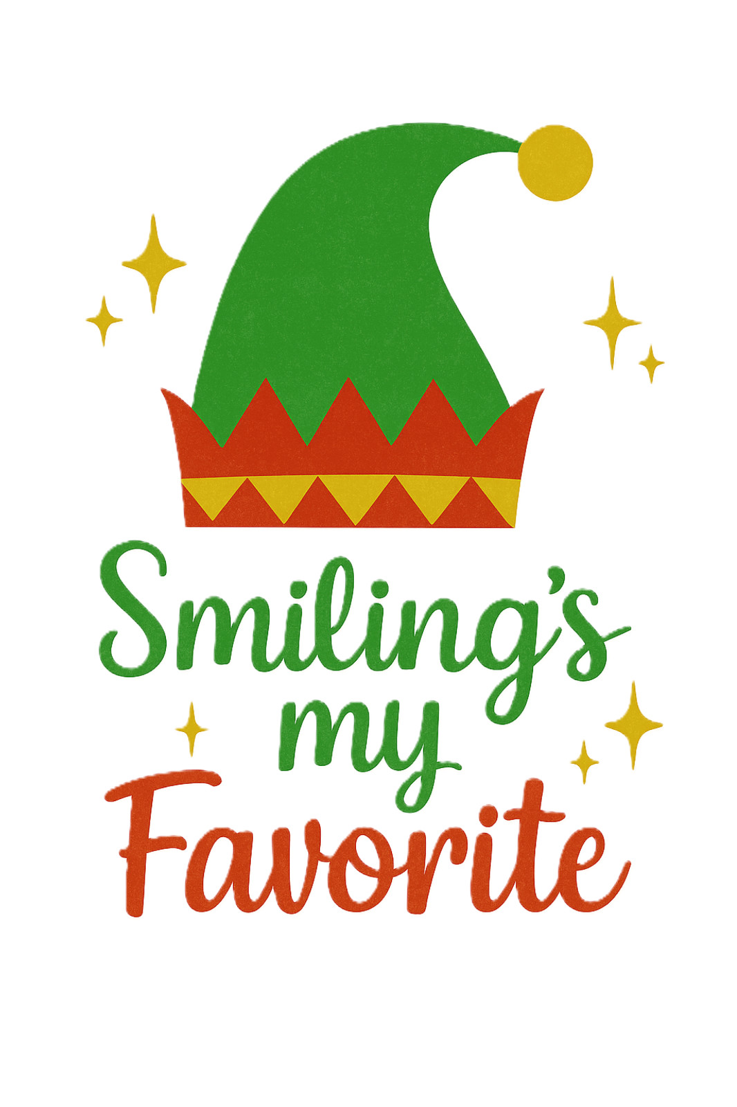Christmas Party T-Shirt Buddy Elf Smiling’s My Favorite Size S,M,L,XL,2X