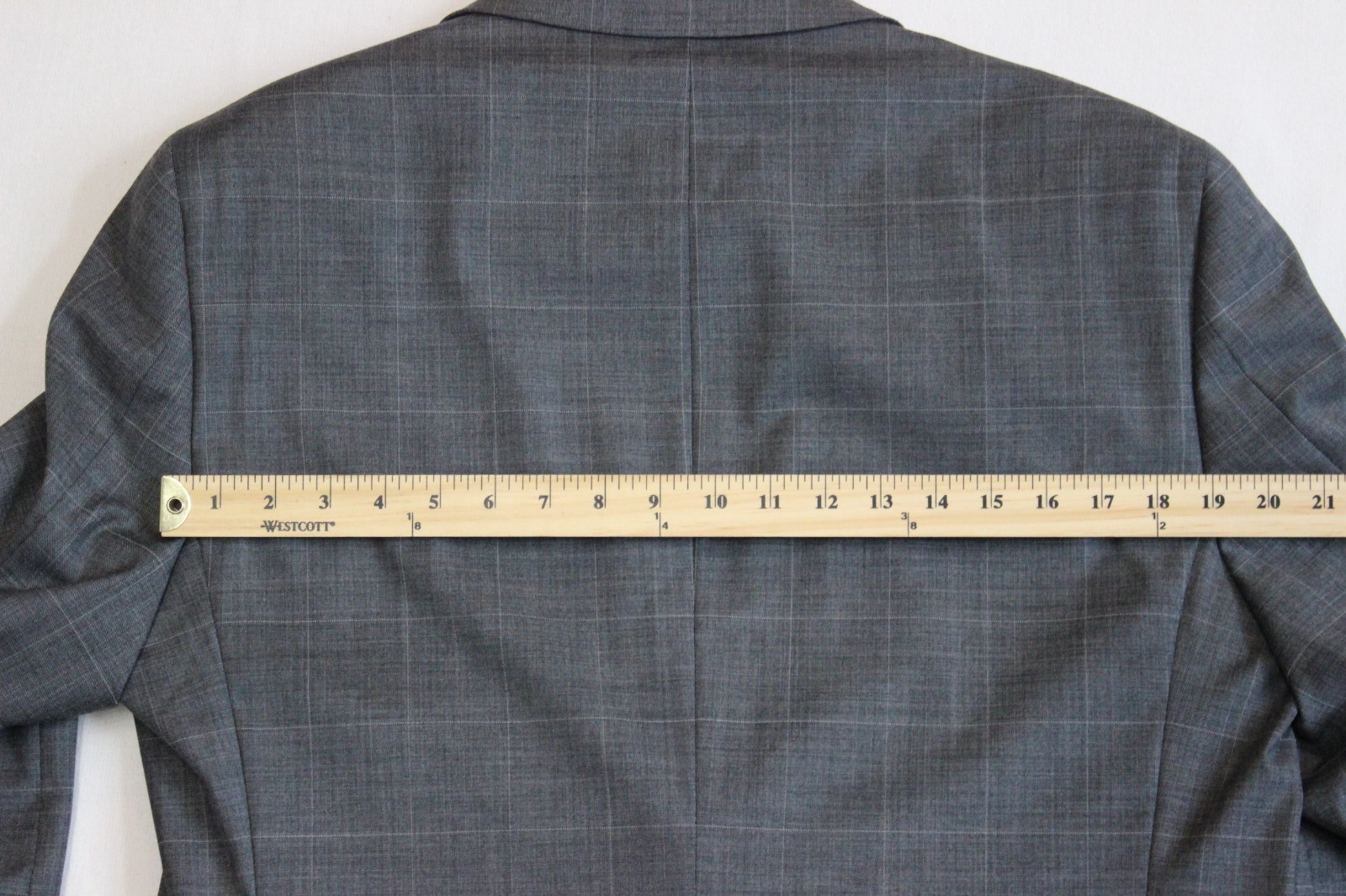 Tommy Hilfiger Blazer Jacket Men’s Size 44L Gray Windowpane Check 2-Button