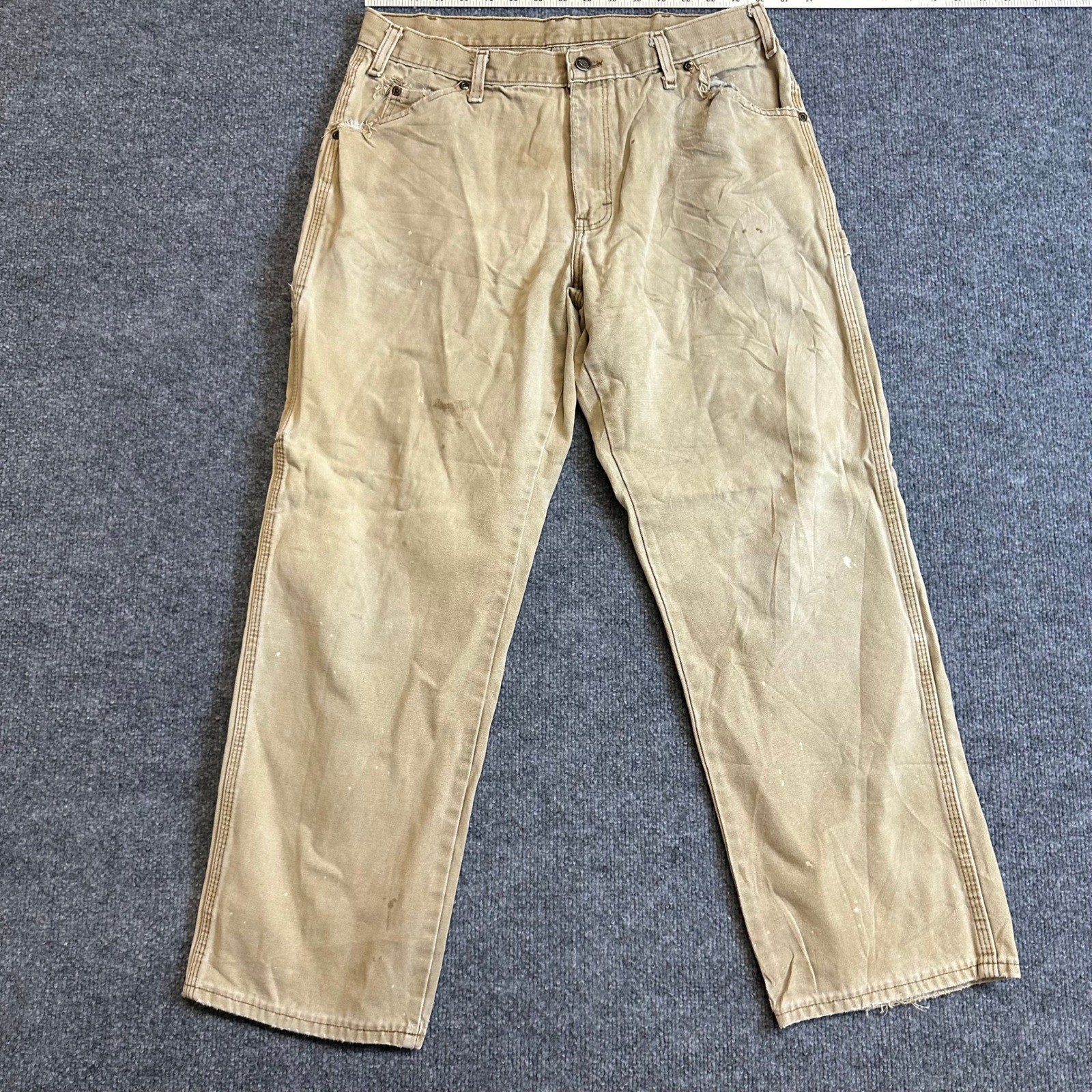 Dickies Pants Mens Size 34×30 Tan Relaxed Fit Cotton Canvas Workwear Utility