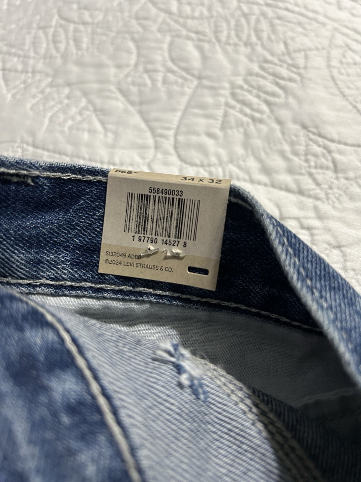 Levi’s Mens 568 Loose Straight Carpenter Jeans 55849-0033 Size 34×32 NWT