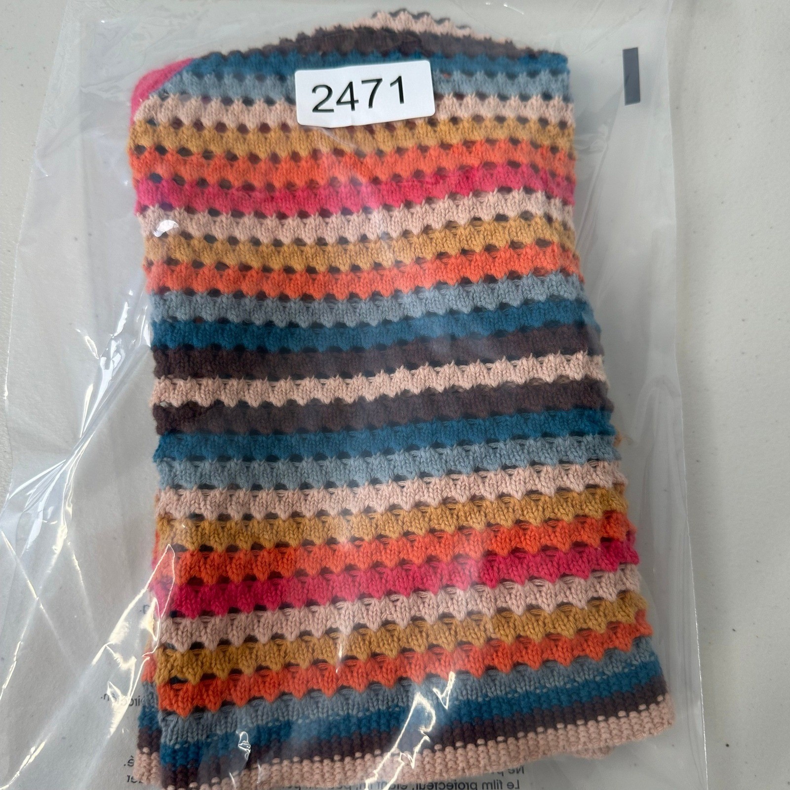 Faherty Byt Rainbow Falls Crochet Tank Top Womens XS Striped Festival Hippie