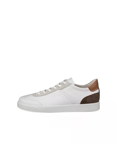 ECCO Men’s Street Lite Retro Sneaker White Gravel Cashmere EU 43 Size 9 – 9.5 US