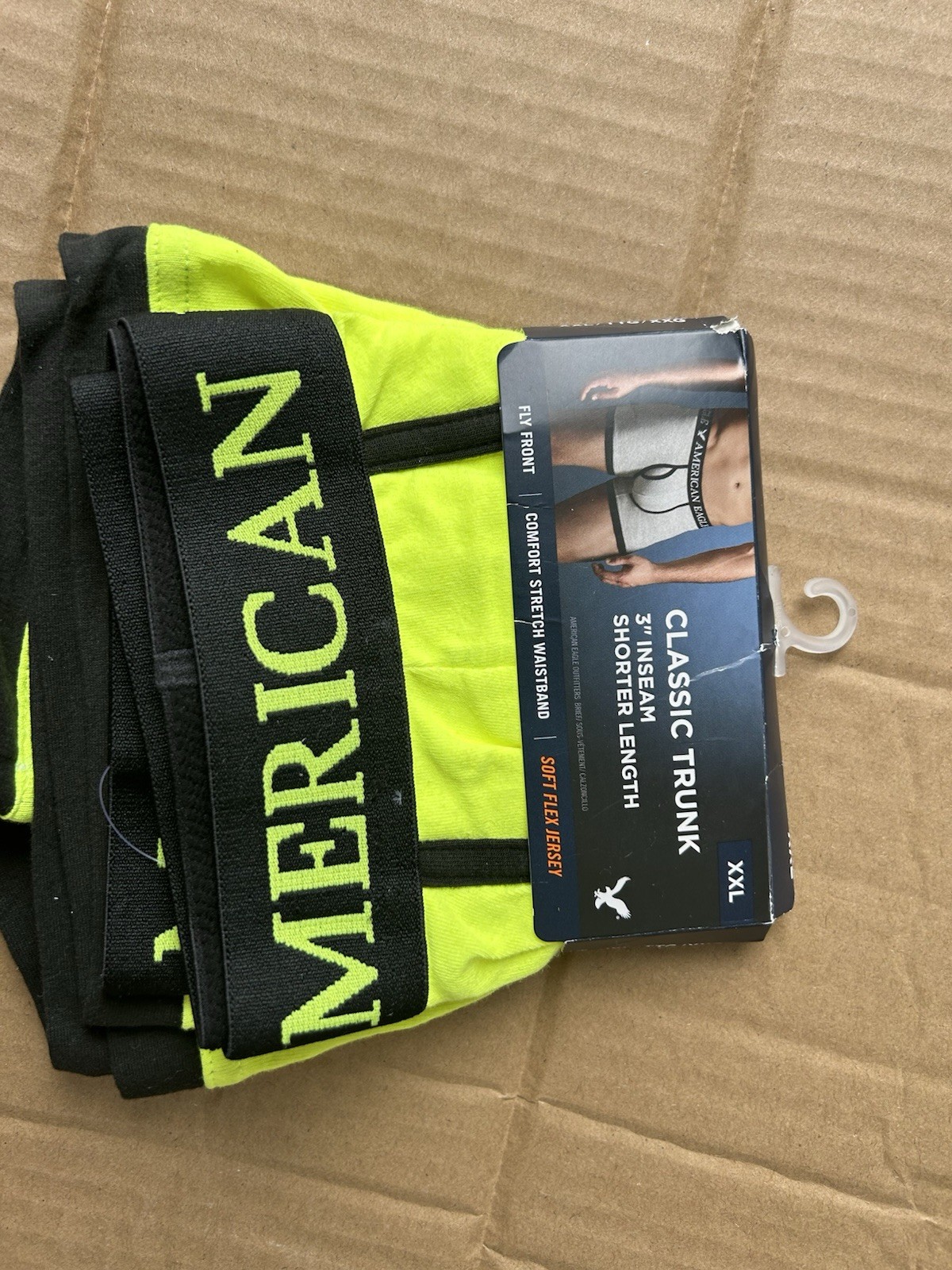 MENS AMERICAN EAGLE CLASSIC TRUNK SHORTER LENGTH 3” INSEAM SOFT FLEX JERSEY XXL