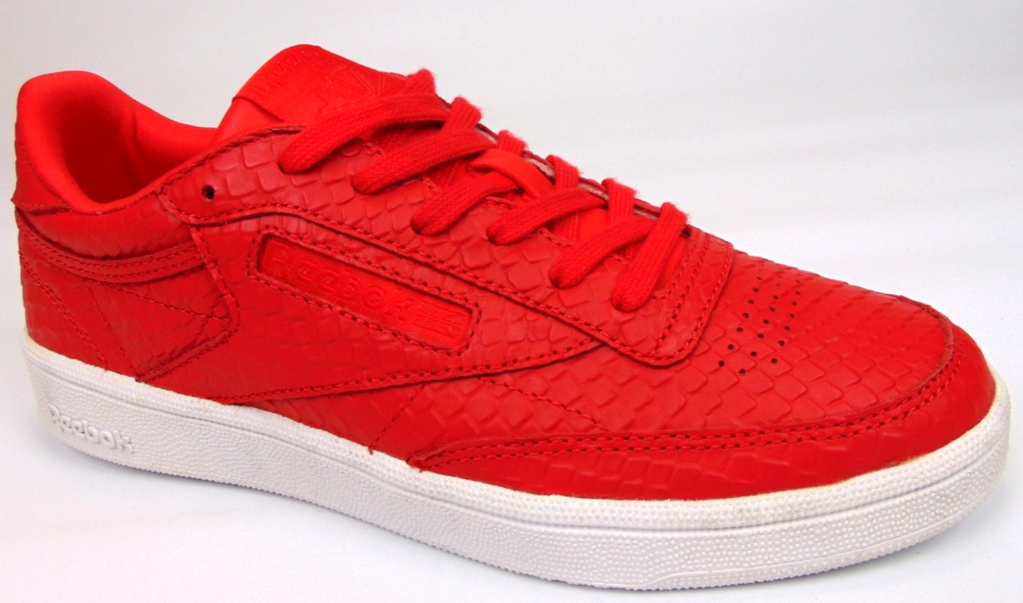 Reebok Club C 85 Bright Casual Classic Sneakers Women’s Size 7.0 M, Red Leather