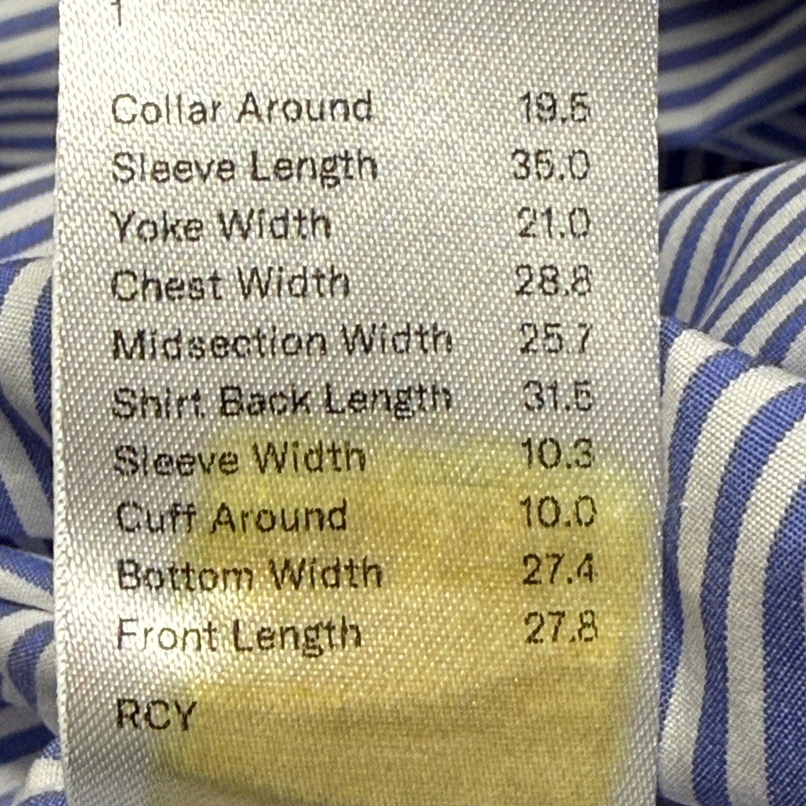 Proper Cloth Dress Shirt Mens 19.5 3X Blue White Striped Button Down Broadcloth