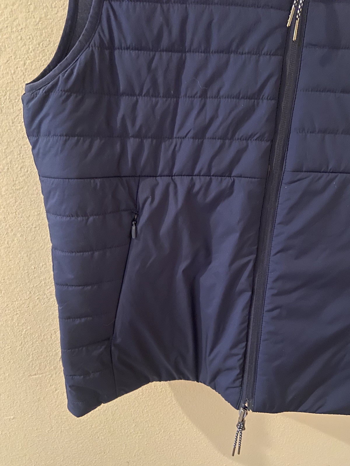 NWOT Daniel Cremieux M Reversible Quilted Puffer Vest All Zip Pockets Navy Blue