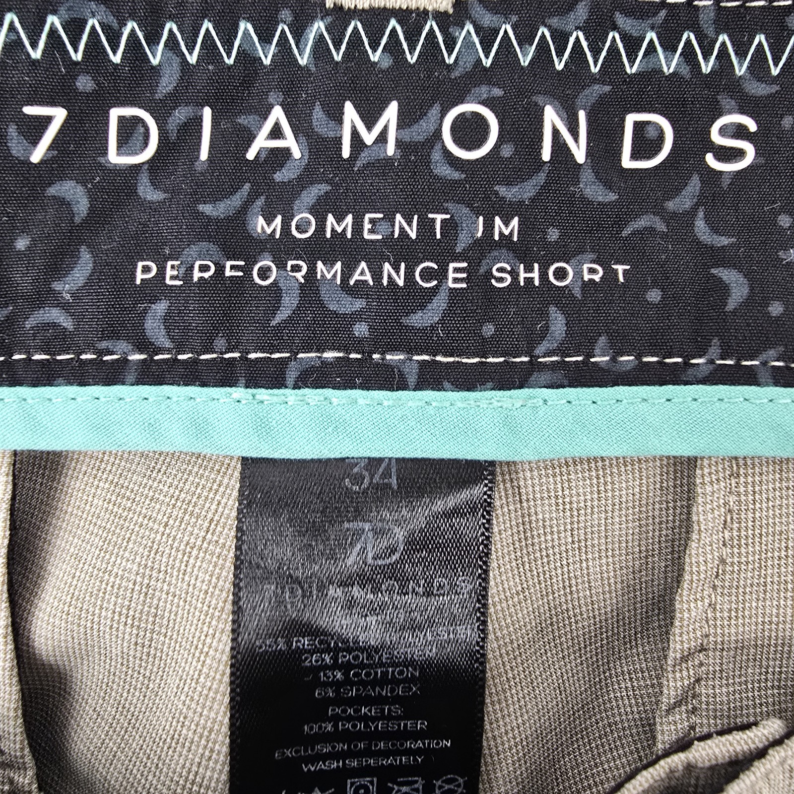 7D 7Diamonds Momentum Performance Shorts 34 Stretch Chino Quick Dry Bundle Lot