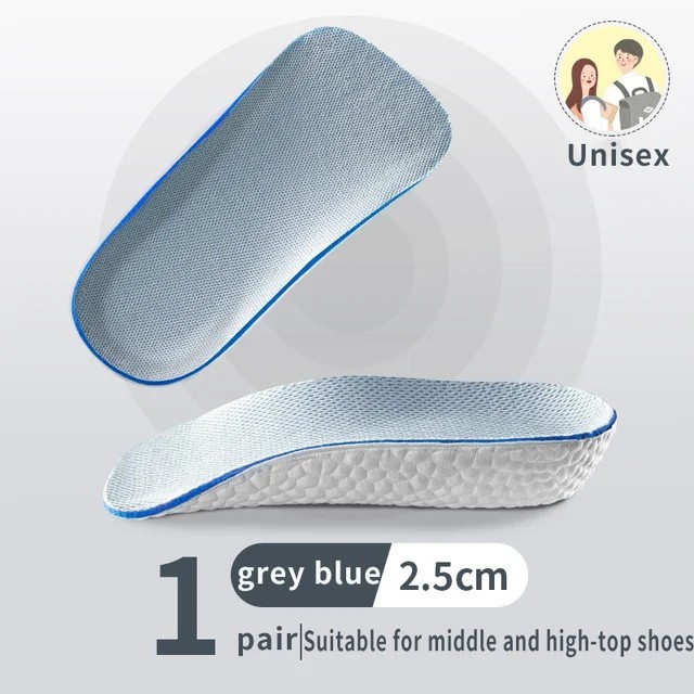 Men Women Invisible Height Increase Insoles Heel Lift Taller Shoe Inserts Pad US