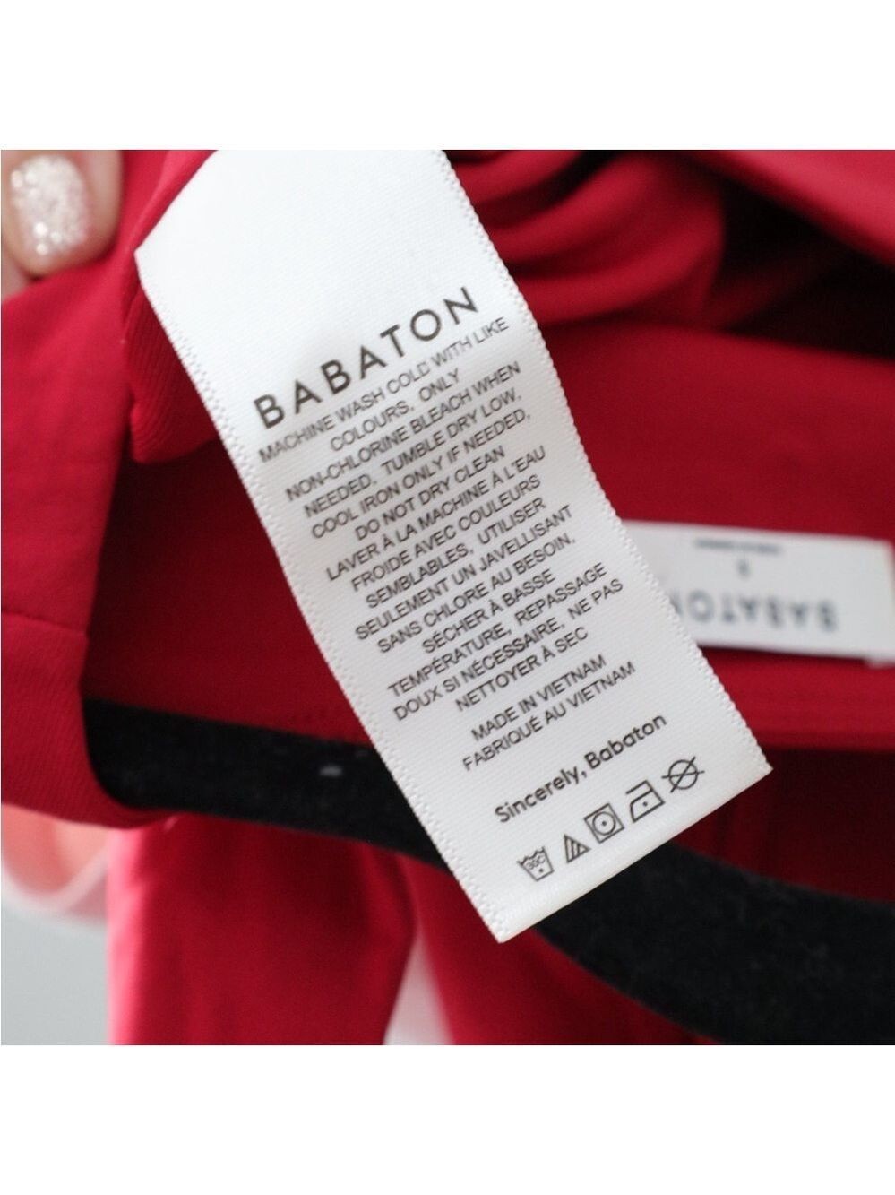 Babaton Contour Crew Neck Bodysuit Red Aritzia Sculpting Seamless Small 0447