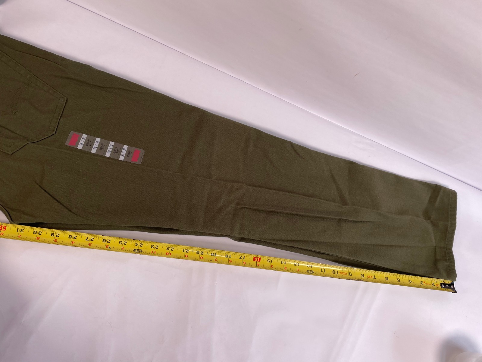 Levi’s 511 Straight Ivy Green Extra Slim Fit Jeans Size 38×32