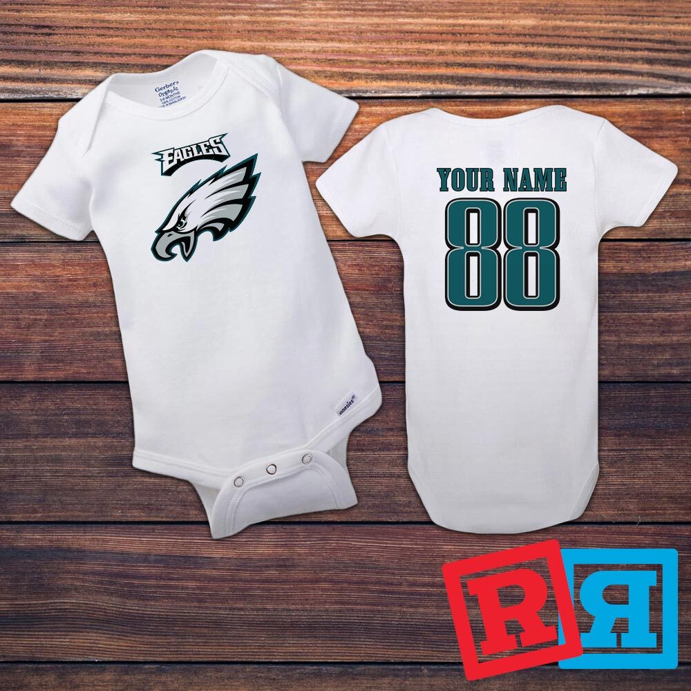 Personalized Philadelphia Eagles Gerber Baby Onesie® Cotton Custom Bodysuit