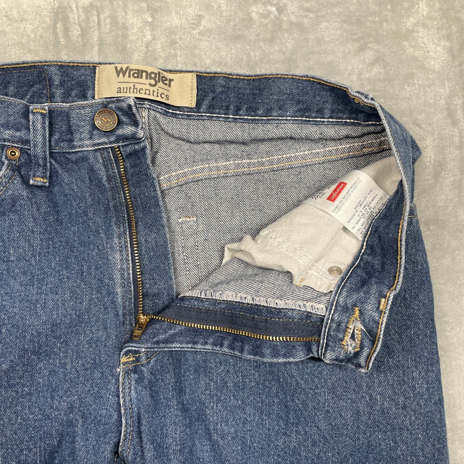 Wrangler Authentics Jeans Mens 31×30 Blue Relaxed Straight Leg Denim