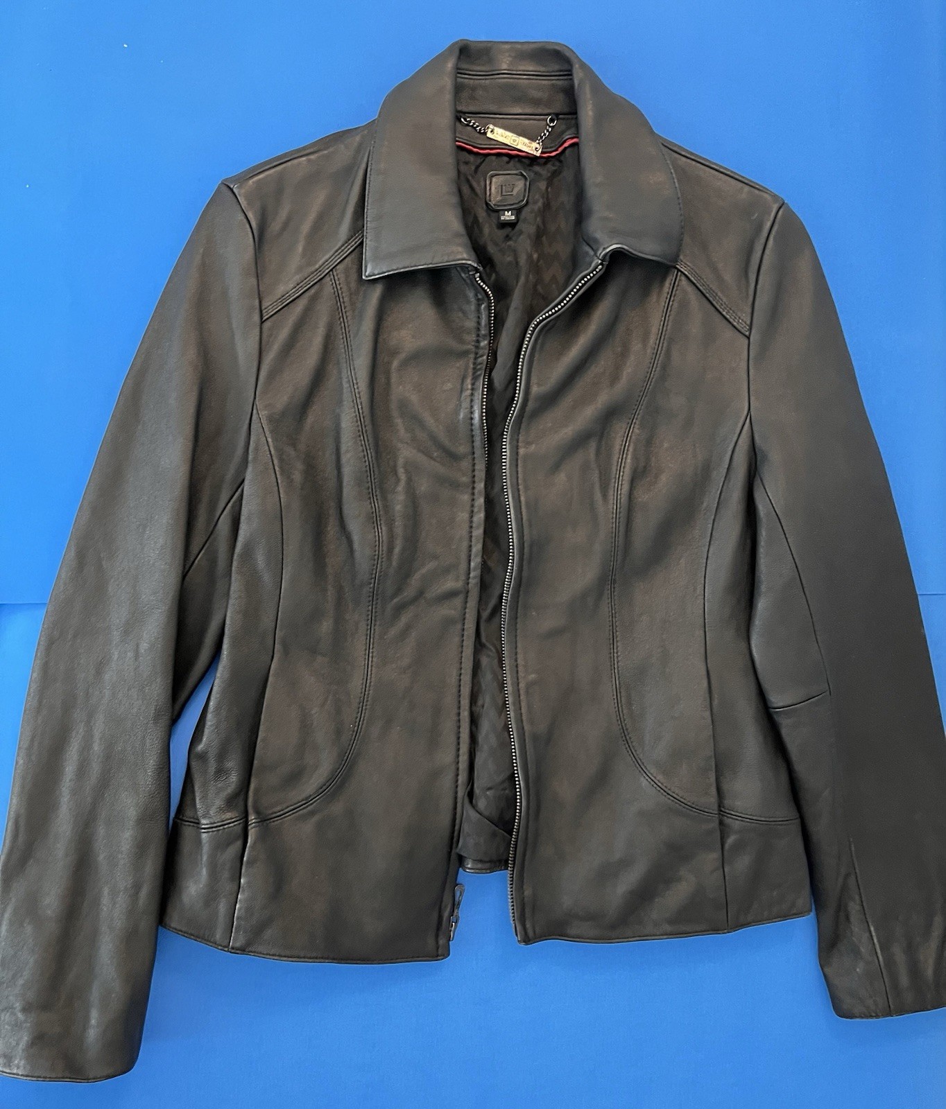 Wilsons Leather Women’s Black Zip Jacket Lined Short Regular Fit Size M