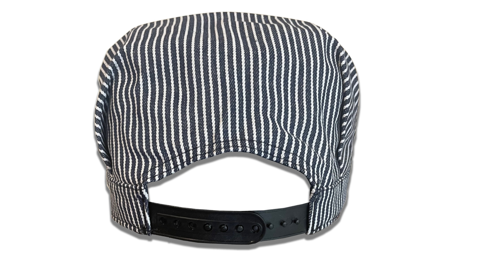 Train Conductor Hat Striped Engineer Cap Blue Hickory Stripe Railroad Military