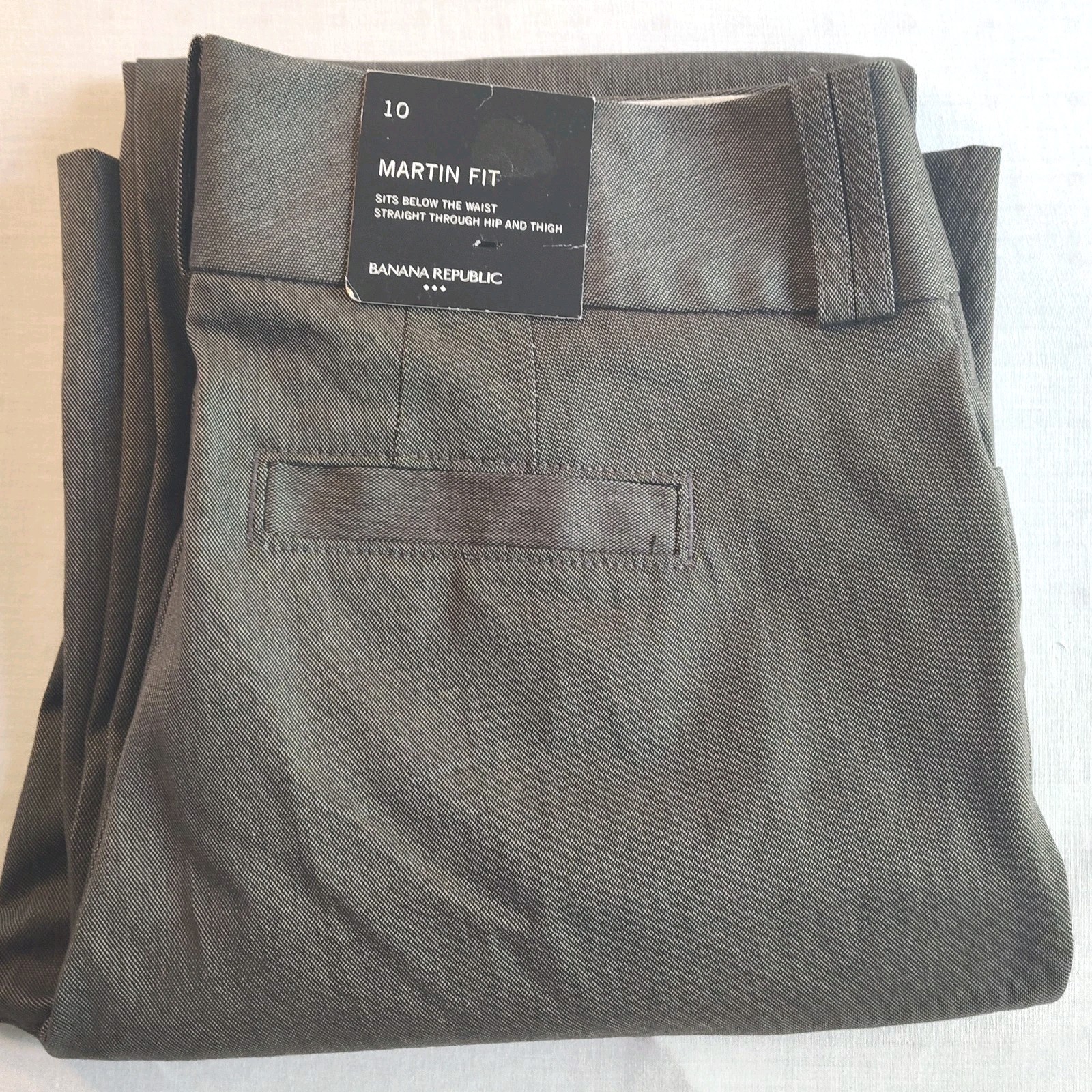 NEW! Sz 10 Banana Republic Stretch Dress Pants Martin Fit Flare Below the Waist